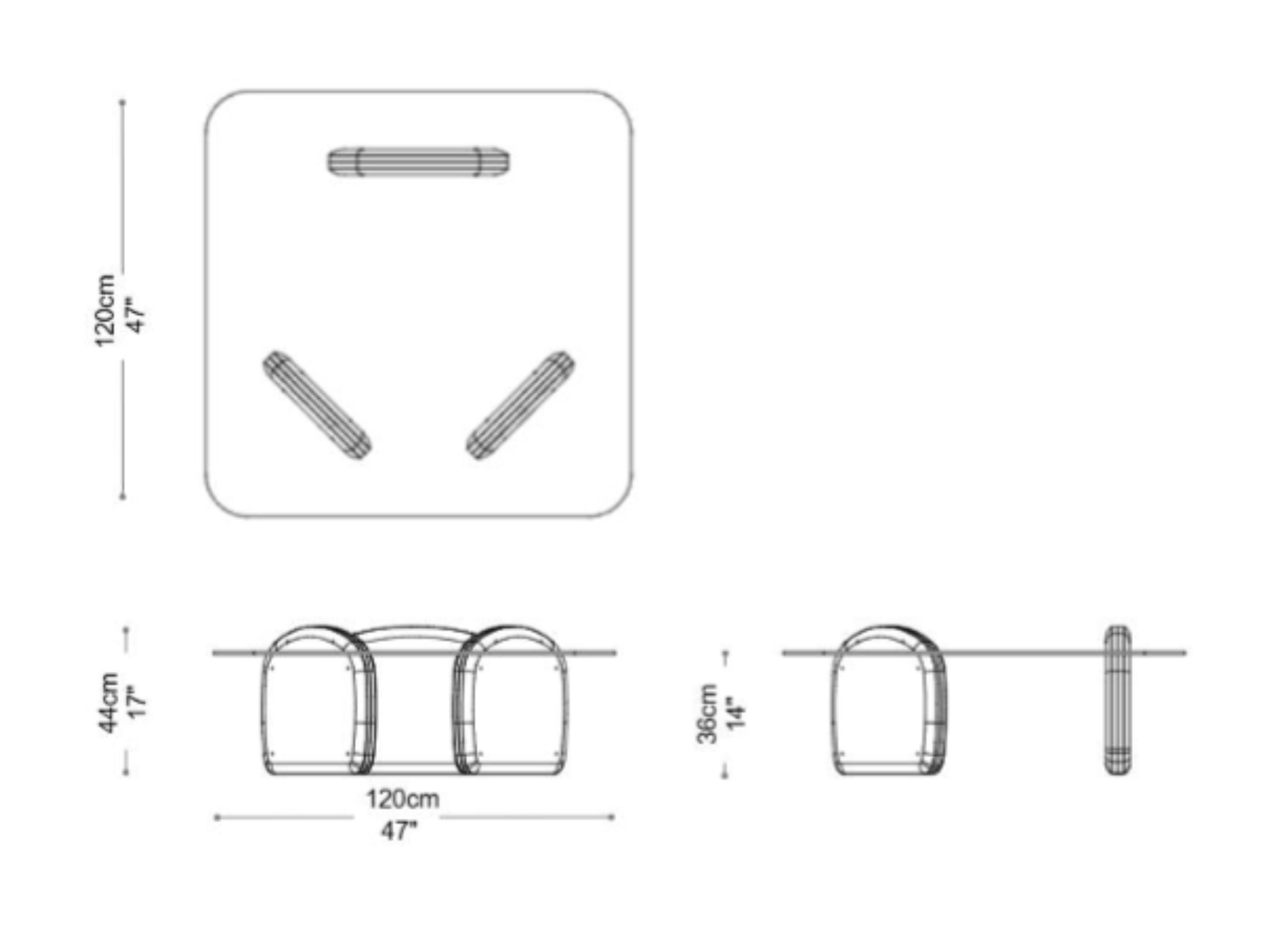Imagem das dimensões principais do produto